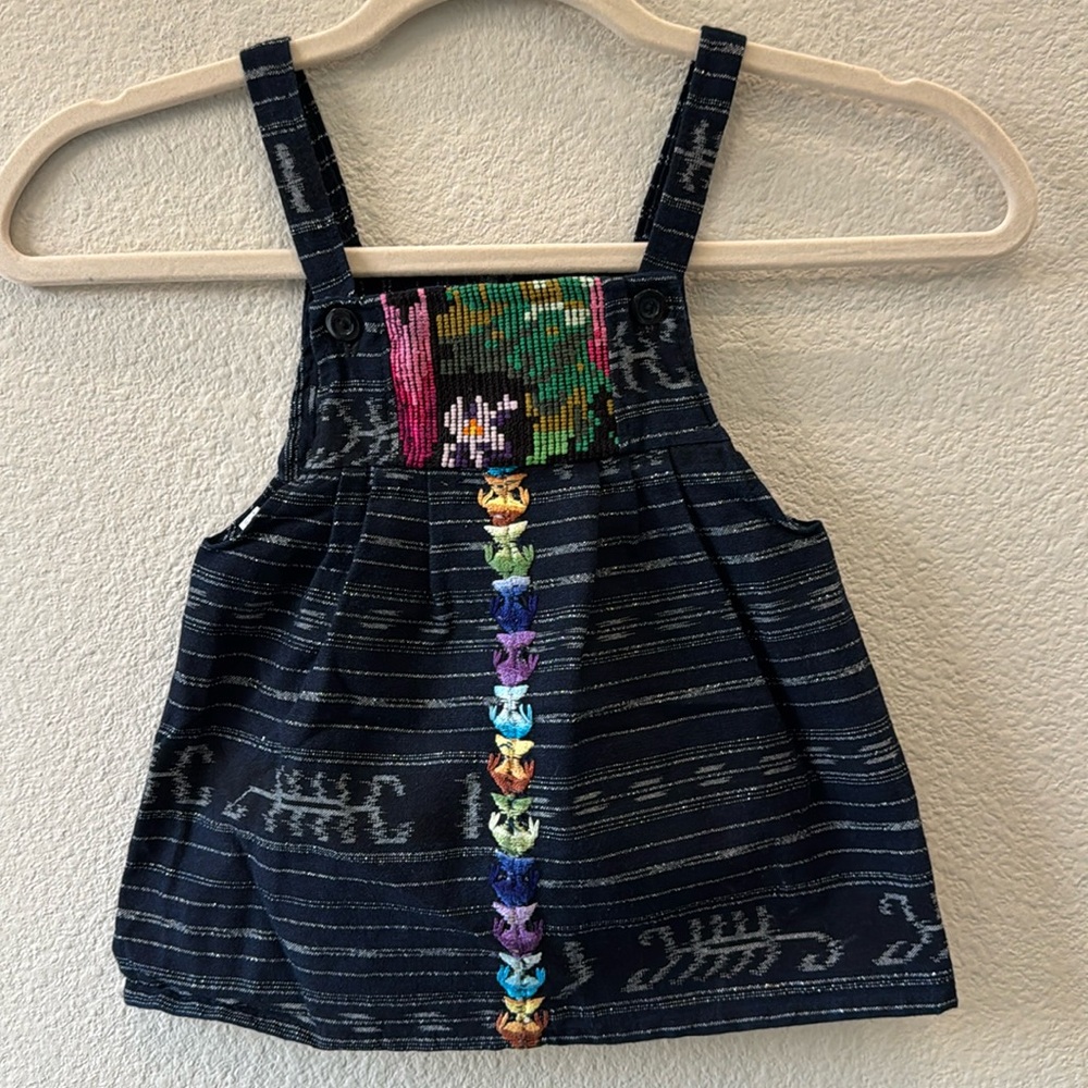 Baby Girl Embroidered Dress Hamd Made in Guatemala Size 18MO-2T EUC
